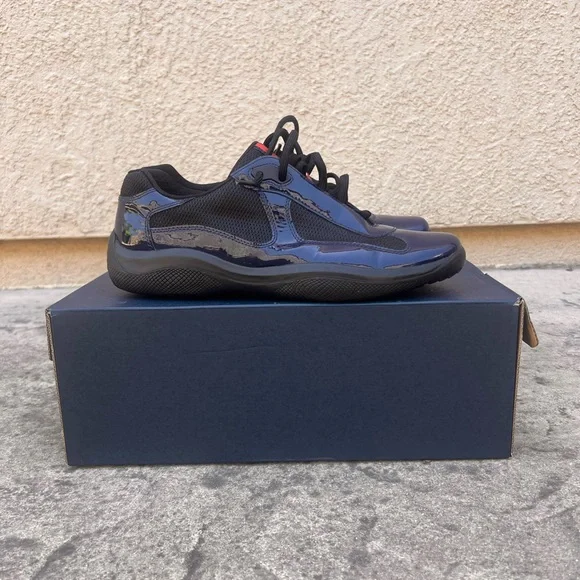 Prada | Shoes | Prada Americas Cups Vintage Black And Navy  display picture 3